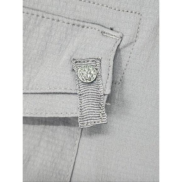 PrAna Pants Womens Size 8 Gray Sage Convertible Cargo Hiking Nylon Stretch - Picture 9 of 16